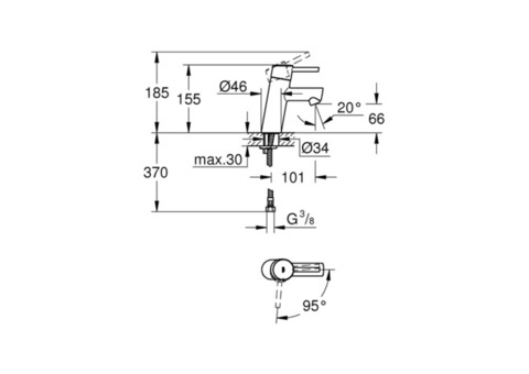 Смеситель для раковины Grohe Concetto 2338510E