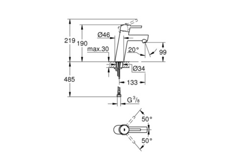 Смеситель для раковины Grohe Concetto 23451001