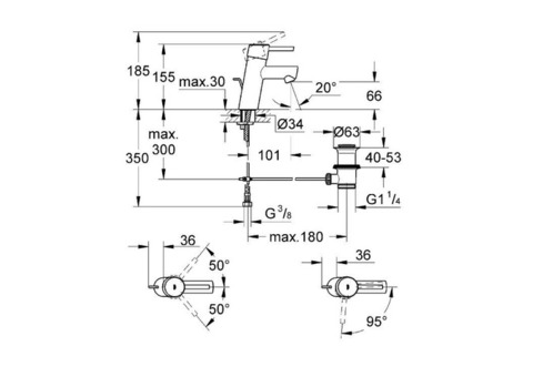 Смеситель для раковины Grohe Concetto New 32204001