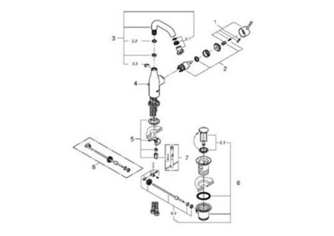 Смеситель для раковины Grohe Essence+ 23462001