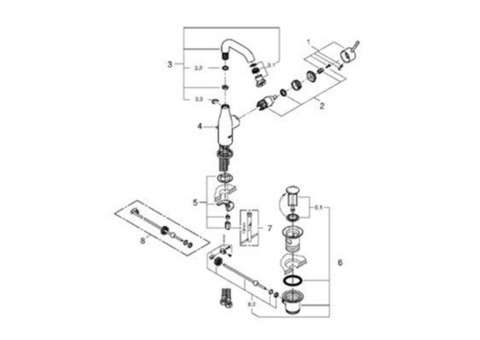 Смеситель для раковины Grohe Essence+ 23463001