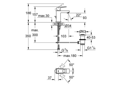 Смеситель для раковины Grohe Eurocube 2312700E