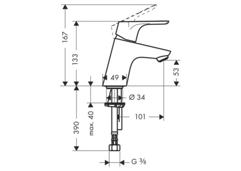 Смеситель для раковины Hansgrohe Focus 31733000