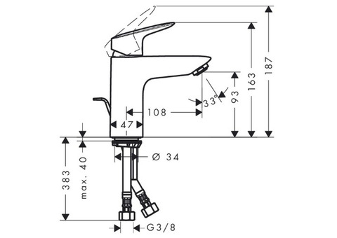 Смеситель для раковины Hansgrohe Logis 71102000