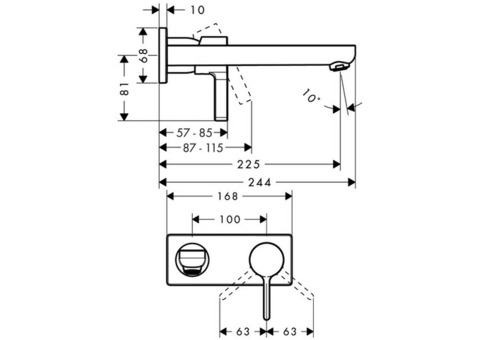 Смеситель для раковины Hansgrohe Metris S 31163000