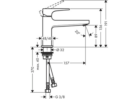 Смеситель для раковины Hansgrohe Metropol 32503000