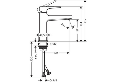 Смеситель для раковины Hansgrohe Metropol 32508000