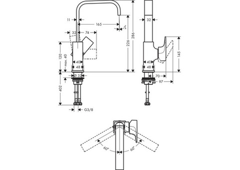 Смеситель для раковины Hansgrohe Metropol 32511000