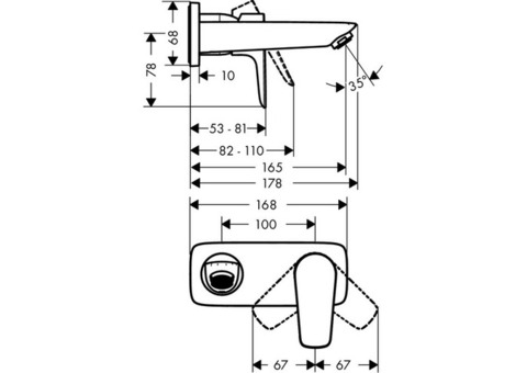 Смеситель для раковины Hansgrohe Talis E 71732000