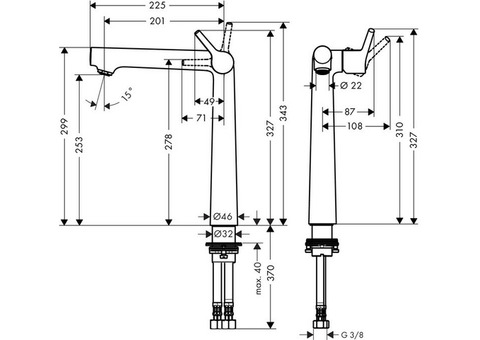 Смеситель для раковины Hansgrohe Talis S 250 72116000