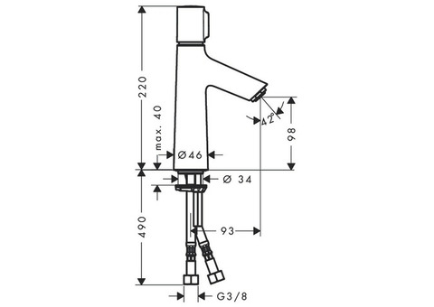 Смеситель для раковины Hansgrohe Talis Select S 100 72043000