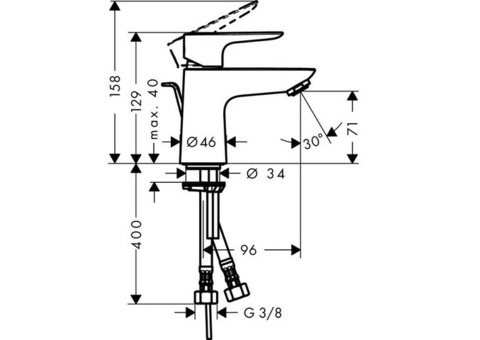 Смеситель для раковины Hansgrohe Talis-E 71700000