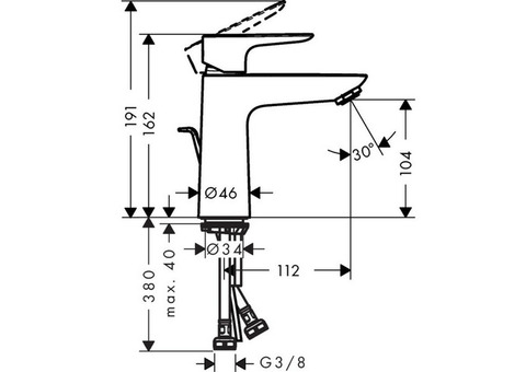 Смеситель для раковины Hansgrohe Talis-E 71710000