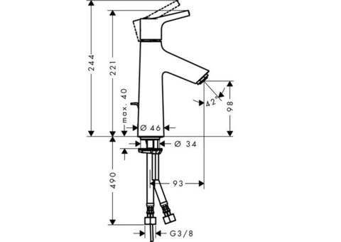 Смеситель для раковины Hansgrohe Talis-S 72020000