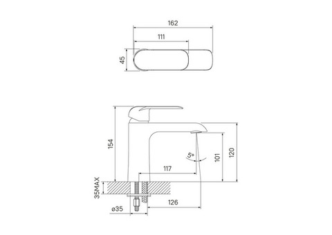 Смеситель для раковины Iddis Calipso CALSB00i01 белый/хром