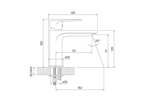 Смеситель для раковины Iddis Edifice EDISB00i01 хром