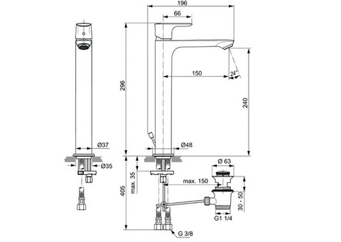 Смеситель для раковины Ideal Standard Connect Air A7025AA