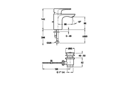 Смеситель для раковины Jacob Delafon Aleo E72275-CP