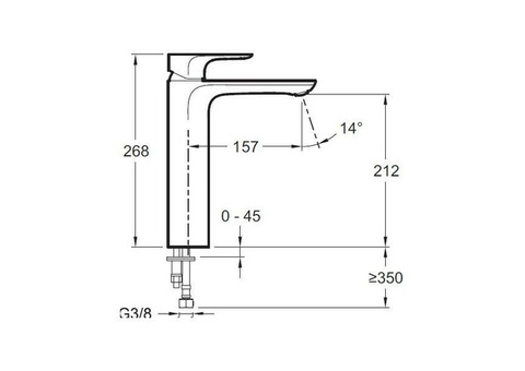 Смеситель для раковины Jacob Delafon Aleo+ E72336-CP