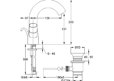 Смеситель для раковины Jacob Delafon Talan E10085RU-CP