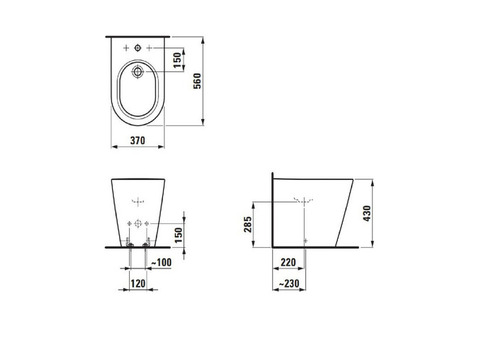 Биде напольное Laufen Kartell by Laufen 8323310003021