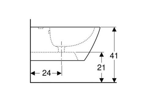 Биде подвесное Geberit Smyle Square 500.209.01.1