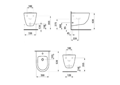 Биде подвесное Laufen Pro 8309520003041