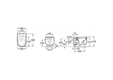 Биде подвесное Roca Beyond 73570B6000