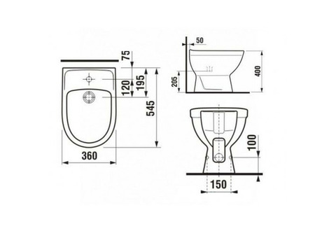 Биде напольное Jika Lyra Plus 8323810003041