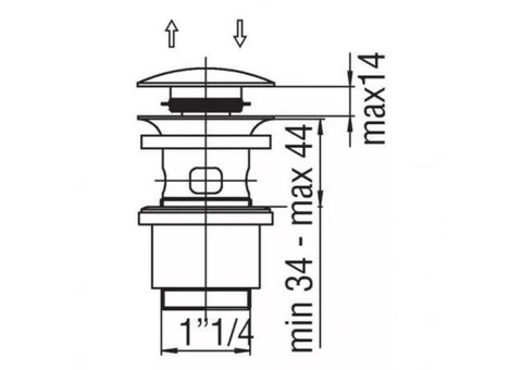 Донный клапан для раковины Nobili AV00110/10CR