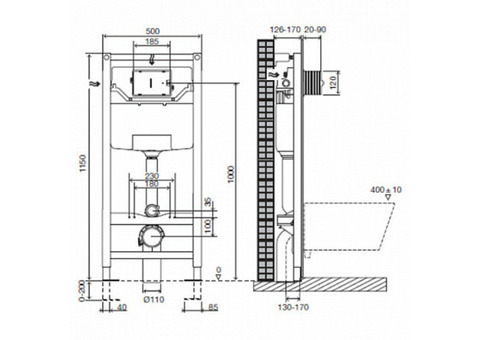 Унитаз подвесной Jacob Delafon Patio EDV102-00 с инсталляцией E5504-NF с крышкой-сиденьем E70021-00 и панелью смыва E4326-CP