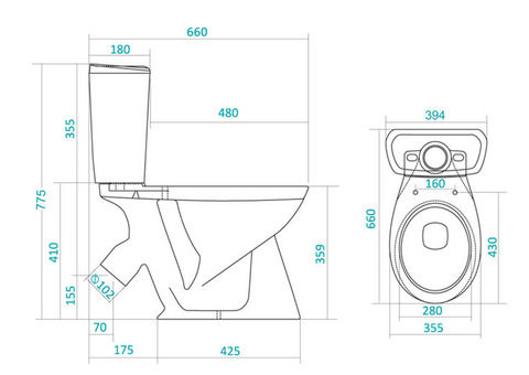 Унитаз напольный Santek Бриз компакт WH109990