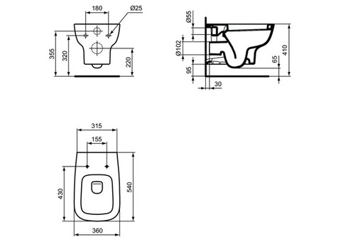 Унитаз подвесной Ideal Standard Esedra T281401