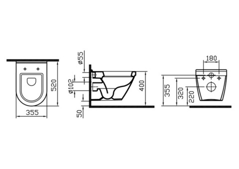 Унитаз подвесной Vitra S50 5319B003-0075