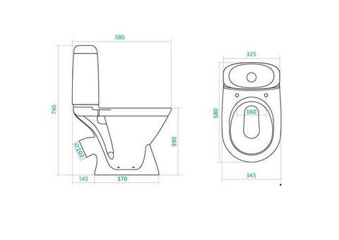 Унитаз-компакт Santek Rimini 1WH111758