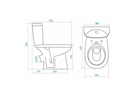 Унитаз-компакт Santek Анимо 1WH110032