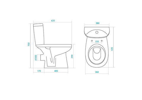 Унитаз-компакт Santek Анимо 1WH110035