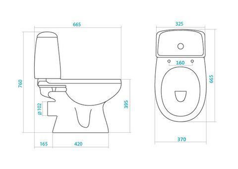 Унитаз-компакт Santek Цезарь 1WH301745