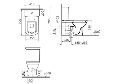 Унитаз-компакт Vitra Serenada 9722B003-7204