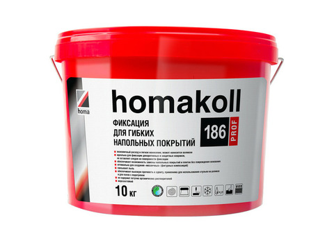 Клей-фиксатор Homakoll 186 Prof для напольных ПВХ-покрытий 10 кг