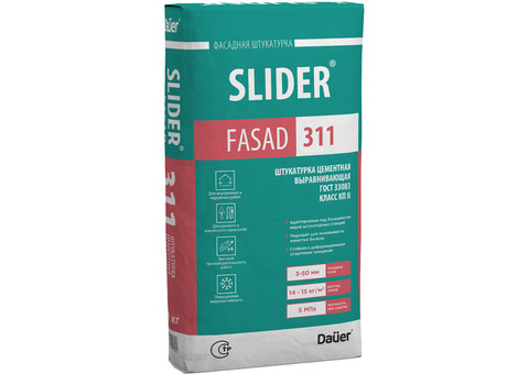 Штукатурка цементная Dauer Slider Fasad 311 40 кг