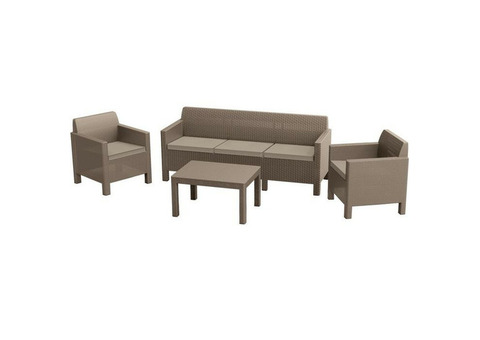 Комплект мебели Allibert Orlando set with 3 seat sofa капучино - песочный