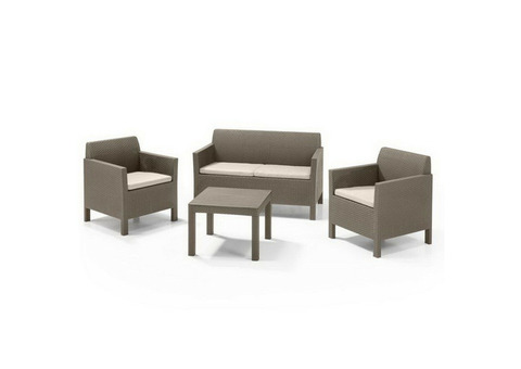 Комплект мебели Allibert Orlando set with small table капучино - песочный