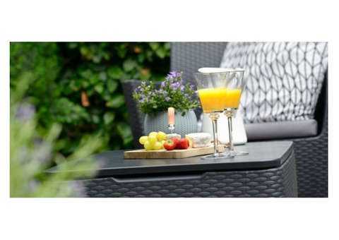 Комплект мебели Allibert Salemo balcony set графит-прохладный серый