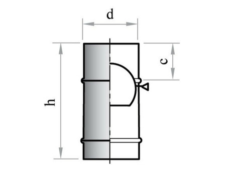 Шибер для дымохода поворотный Eco Flue 0,5 мм D115 мм