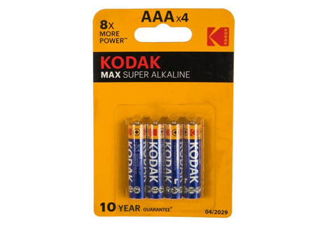 Батарейка алкалиновая Kodak Max LR034BL K3A4 Б0005124