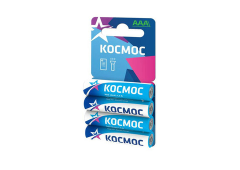 Элемент питания солевой R03 4хBL (блист.4шт) Космос KOCR034BL