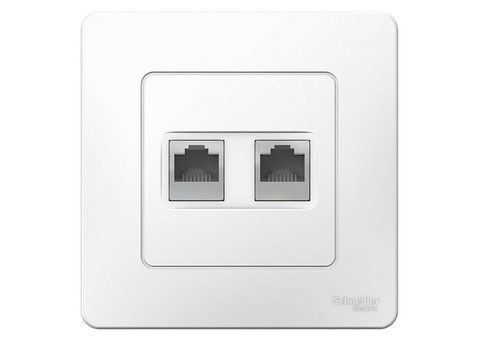 Розетка компьютерная Schneider Electric Blanca BLNIS045451 2хRJ45 одноместная белая