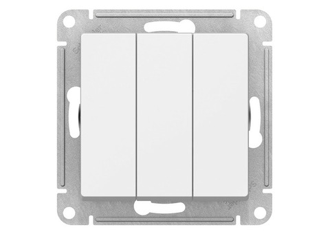 Механизм выключателя Schneider Electric AtlasDesign ATN000131 трехклавишный белый