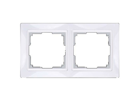 Рамка двухместная Werkel Snabb Basic WL03-Frame-02 белая